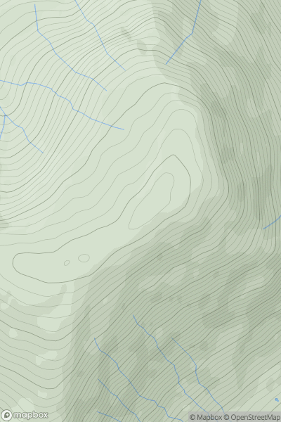 Thumbnail image for Meall Mor [Loch Linnhe to Loch Etive] showing contour plot for surrounding peak